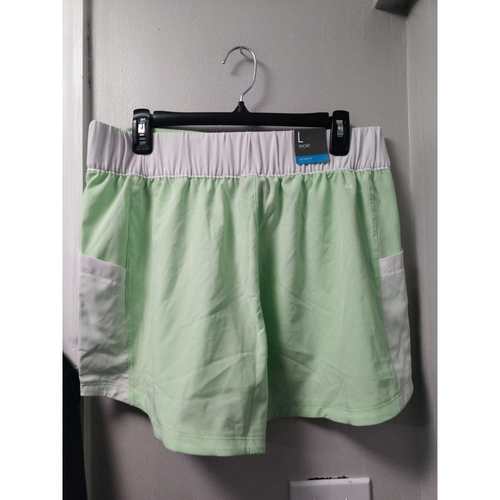 Columbia Women's Hike Color block 5" Shorts Mint Green Size Large New